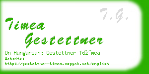 timea gestettner business card